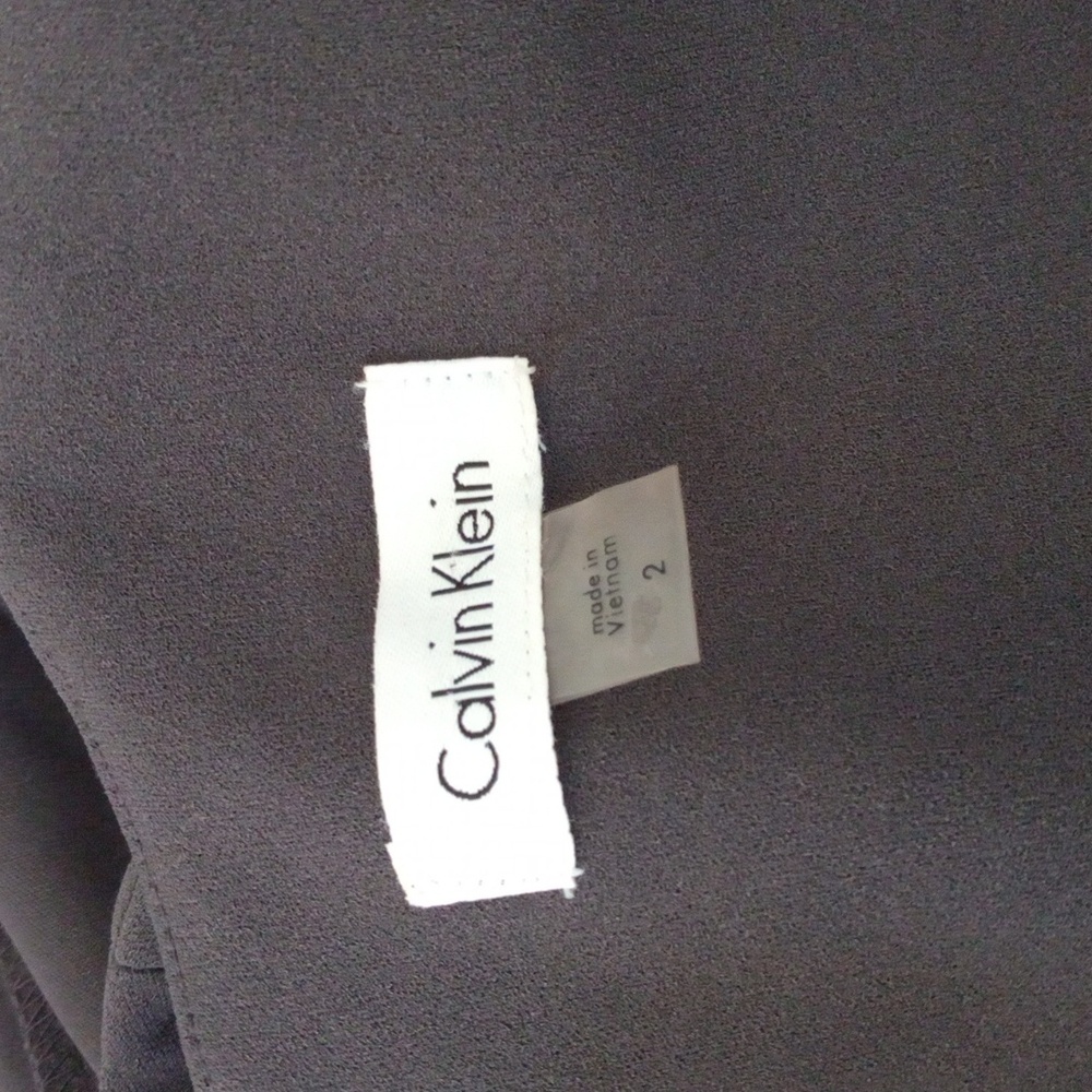Calvin Klein Charcoal Grey Sleeveless Midi Dress Bodycon Dress Size 2 - Picture 13 of 14